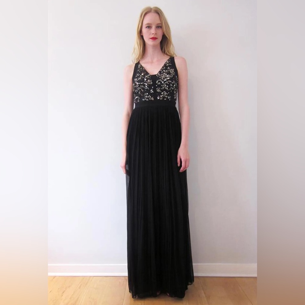 Vintage Never-Worn Rebecca Taylor ‘Scroll’ Gown in Black